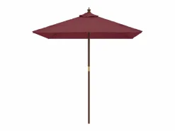 Hot Sombrilla de jardín poste de madera rojo burdeos 198x198x231 cm ES603824