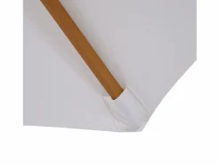 Sombrilla de madera, 300 cm, con mecanismo de elevación, bambú, color crema (300x300x250 cm)