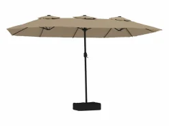 Sombrilla doble gris taupe 449x245 cm ES129460