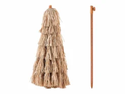 Sombrilla Hawaiana SucceBuy, 1,8 m, Sombrilla Exótica Inclinable con Techo de Paja PP, 8 Varillas Metálicas, para Playa, Terraza, Piscina, Jardín