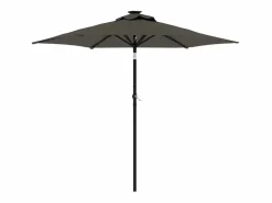 Sombrilla jardín con LEDs poste acero antracita 225x225x212 cm ES921021