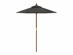 New Sombrilla jardín con poste de madera gris antracita 196x231 cm ES836310 Sombrilla