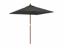 New Sombrilla jardín poste de madera gris antracita 198x198x231 cm ES810989