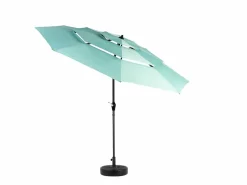 Online Sombrilla rectangular de exterior de doble cara con manivela, estructura de acero, verde claro (4,5x4,5x3m) Sombrilla