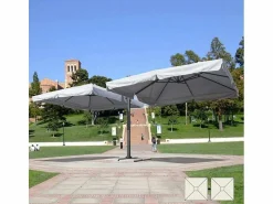Online Sombrilla 3x3 doble profesional para bares, jardines, hoteles Oslo Sombrilla