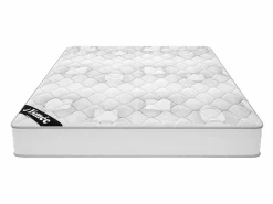 Discount Ysmée Somier + colchón de muelles ensacados SONGE - 140 x 190 cm Blanco