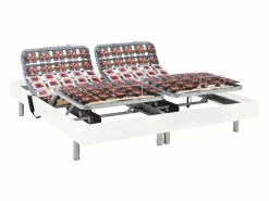 Somier articulado eléctrico 2x65 terminales - 2 x 80 x 200 cm - beige - PITUS de YSMÉE Somier Relax
