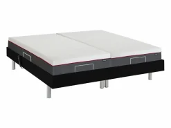 Outlet Somier articulado eléctrico 2x78 terminales - 2 x 90 x 200 cm - gris - NALU de YSMÉE Cama Articulada