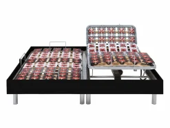 Clearance Somier articulado eléctrico 2x48 terminales - 2 x 70 x 190 cm - gris - NALU de YSMÉE Somier Relax
