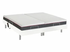 Clearance Somier articulado eléctrico 2x48 terminales - 2 x 70 x 190 cm - gris - NALU de YSMÉE Cama Articulada