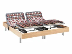 Best Somier articulado eléctrico 2x48 terminales - 2 x 70 x 190 cm - gris - PITUS de YSMÉE Somier Relax