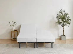 Discount Ysmée Somier articulado manual sobre enganches 80x200 cm Gris
