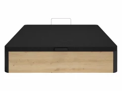 Sale Somier canapé 140 x 200 cm - Natural claro y negro - NAMOSI de YSMÉE Somier Con Canapé
