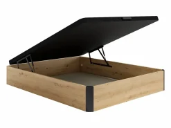 Sale Somier canapé 140 x 200 cm - Natural claro y negro - NAMOSI de YSMÉE Somier Con Canapé