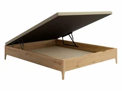 Online Somier con arcón 160 x 200 cm queen size - Natural claro - Con patas - VEONA de Somier Con Canapé