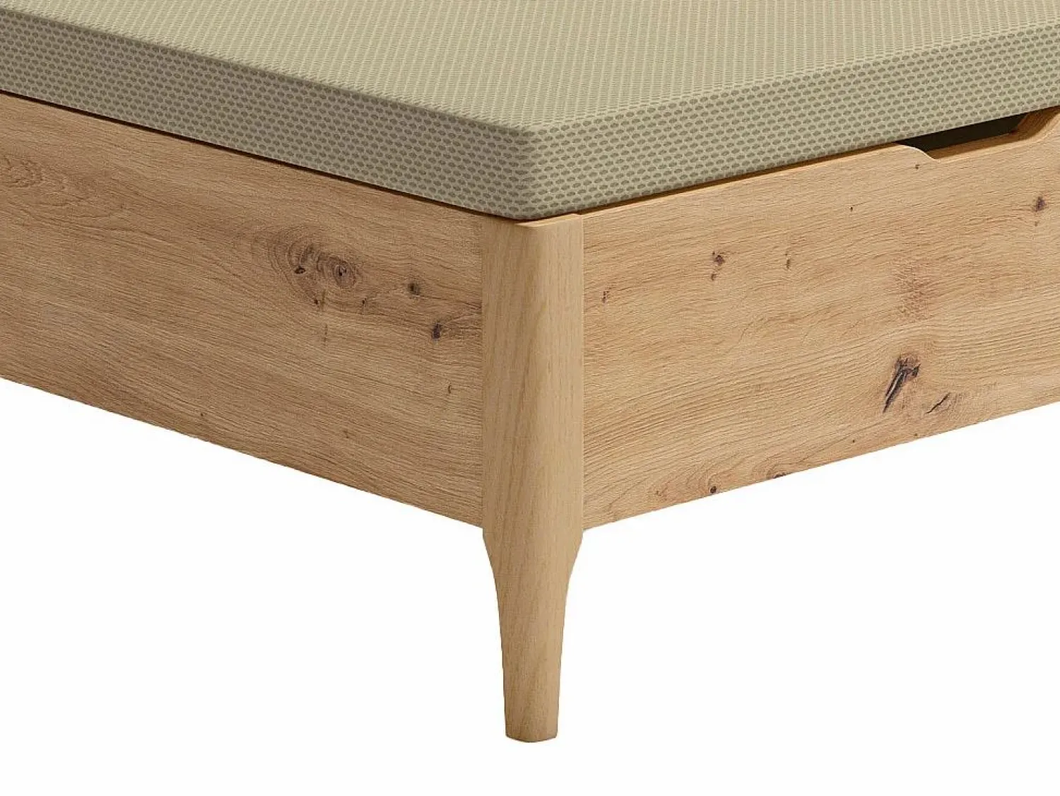 Online Somier con arcón 160 x 200 cm queen size - Natural claro - Con patas - VEONA de Somier Con Canapé