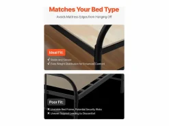 Hot Somier de listones SucceBuy Plegable Tamaño Completo, Colchón Superior de Madera para el Soporte bajo los Colchones, Listo para Usar, 8 Piezas, de Madera Natural