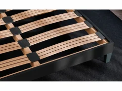Douce Lune Somier de láminas 160x200 cm - Estructura duradera de madera de abeto - - Cómodo ® Negro