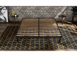 New Douce Lune Somier de láminas 180x200 cm Estructura sólida de metal negro Alta calidad - Cómodo ®