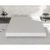 New Somier tapizado 160x200 - Madera de pino reforzada - Haya maciza - Blanco - Estructura sólida de calidad - Cómodo ® Somier - 160X200Cm