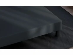 Douce Lune Somier tapizado 160x200 - Madera de pino reforzada - Haya maciza - Antracita - Estructura sólida de calidad - Cómodo ®