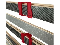 Discount Somier 150x200 cm multiláminas, 7 patas, reguladores lumbares, firmeza adaptable Negro