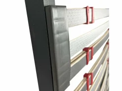 Discount Somier 150x200 cm multiláminas, 7 patas, reguladores lumbares, firmeza adaptable Negro