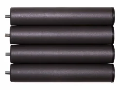 Discount Somier 150x190 cm multiláminas con reguladores lumbares, 5 patas Negro