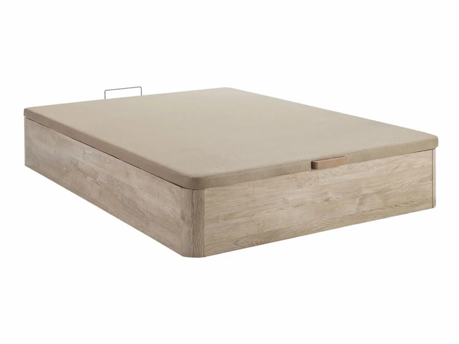 Discount Ysmée Sommier baúl natural claro colchón de muelles ensacados 28cm AMERICAN DREAM 160 x 200 cm Color natural claro