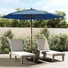 Best Garden Furniture Sophie-Sandrine Sombrilla de jardín con poste de madera azul celeste 299x240 cm