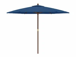 Best Garden Furniture Sophie-Sandrine Sombrilla de jardín con poste de madera azul celeste 299x240 cm