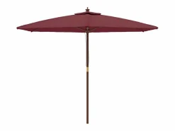 Outlet Garden Furniture Sophie-Sandrine Sombrilla de jardín con poste de madera rojo burdeos 299x240 cm