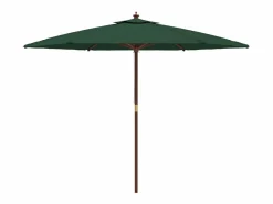 Garden Furniture Sophie-Sandrine Sombrilla de jardín con poste de madera verde 299x240 cm