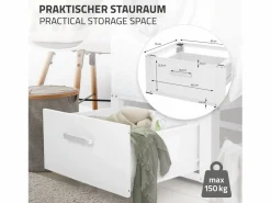 ML-DESIGN Soporte de elevación para lavadora o secadora con cajón 54 x 63 x 31 cm