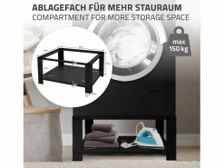 ML-DESIGN Soporte de elevación Universal para lavadora o secadora blanco