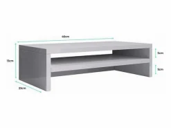 Online MB Muebles Bonitos Soporte de monitor para Dormitorio Oficina en Sonoma 46x23x13cm Adelis Color natural claro