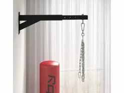 Clearance Soporte de pared ajustable para saco de boxeo, diseño ajustable, acero, (65 x 12 x 20 cm) Negro