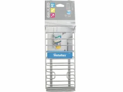 Hot METALTEX Soporte Distribuidor Bolsas GALILEO Plata 36x12x12 cm