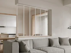 Vente-unique Soporte final de aluminio lacado para vidrio Alt. 105 cm BAYVIEW