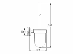 New Soporte para escoba Start Cube cromado Accesorios De Wc