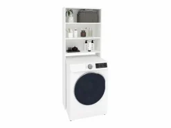 Outlet Soporte para lavadora haaus Fyn, , 65 x 25 x 170 cm Blanco