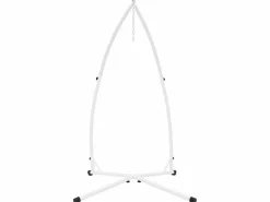 ML-DESIGN Soporte para silla colgante 208cm blanca sostén de hamaca estructura de columpio