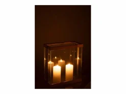J-Line Soporte para vela de vidrio 32*15*35.5 cm