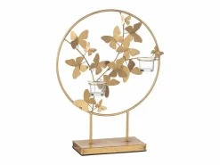 J-Line Soporte para velas de metal 35*14*46.5 cm