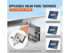 Online Soportes de Montaje de Paneles Solares SucceBuy, 20 Piezas, Ajustables de 35-50 mm, Ligeros para Autocaravanas y Más Energía Solar