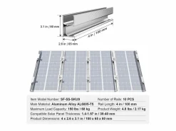 Discount Soportes de Montaje de Paneles Solares SucceBuy, con Rails y Pinzas para Techos, para Techo de Madera, Techo de Metal, Techo de Hormigón Energía Solar
