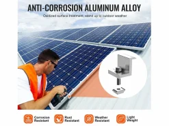 Discount Soportes de Montaje de Paneles Solares SucceBuy, con Rails y Pinzas para Techos, para Techo de Madera, Techo de Metal, Techo de Hormigón Energía Solar