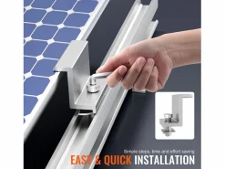 Discount Soportes de Montaje de Paneles Solares SucceBuy, con Rails y Pinzas para Techos, para Techo de Madera, Techo de Metal, Techo de Hormigón Energía Solar