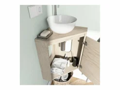 Outlet SORRENTO lavabo esquinero + pila Marru00f3n