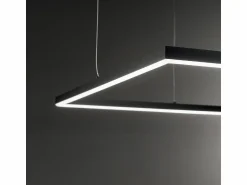 New Ideal Lux Sospensione Moderna Oracle Alluminio-Materie Plastiche Nero Led 53W K Luce Negro